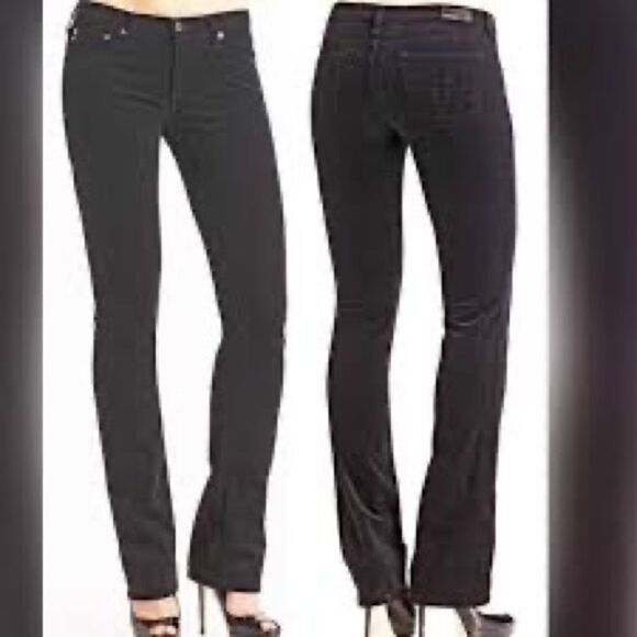 AG Adriano Goldschmied The Ballad Slim Bootcut Black Jeans Sz 27 R - Picture 1 of 10